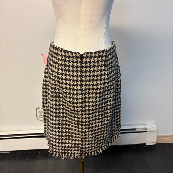 Houndstooth Black and White Skirt - Picture 2 of 4